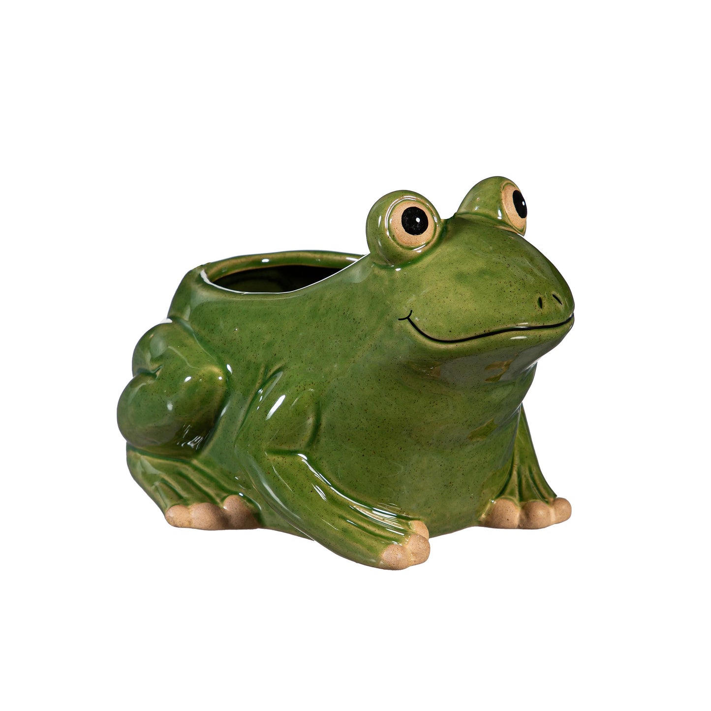 Ceramic Frog Pollinator Planter