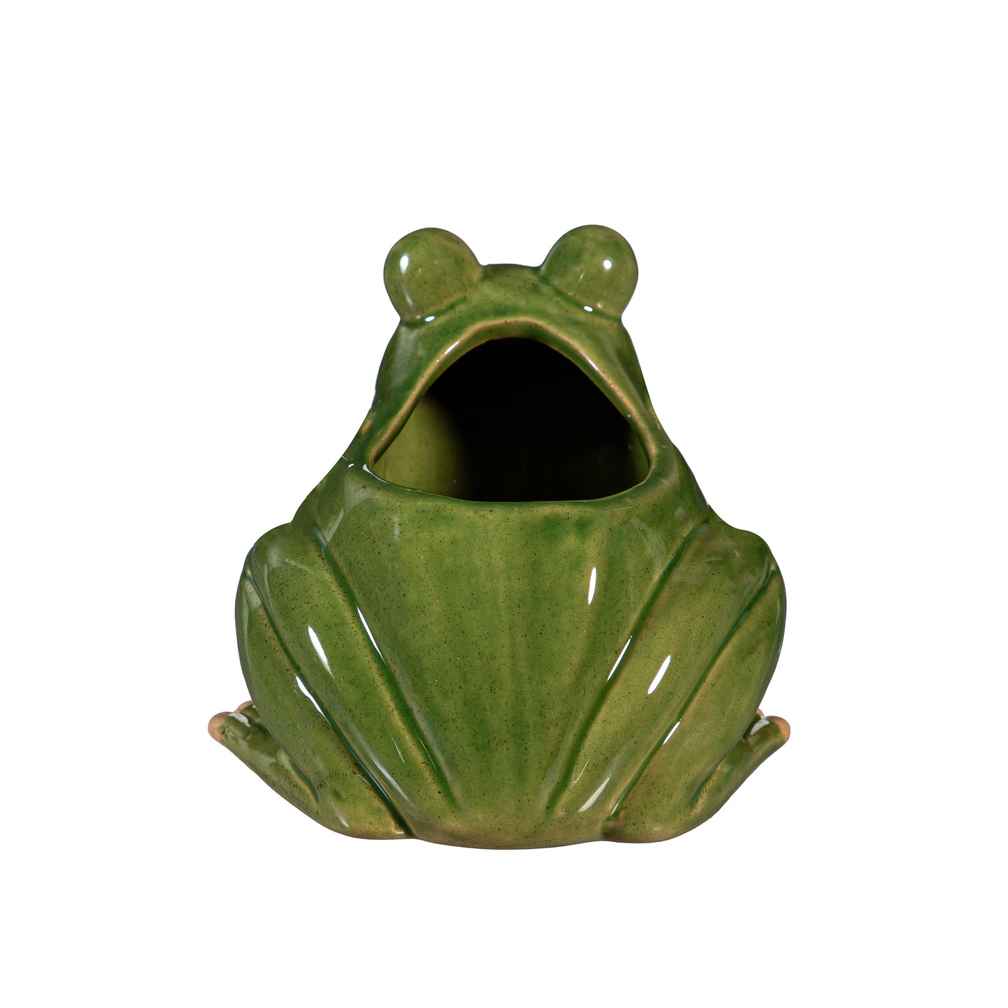 Ceramic Frog Pollinator Planter