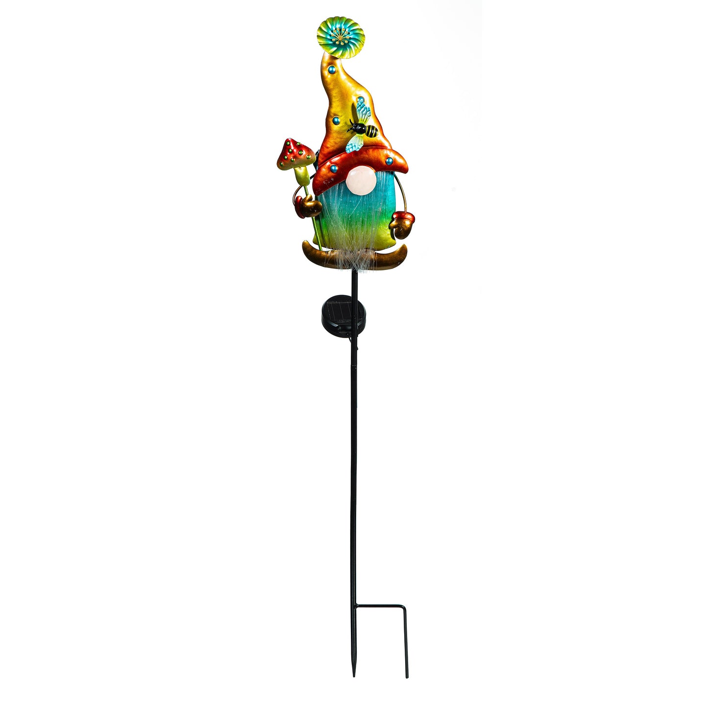 Welcome Gnome Solar Garden Stake