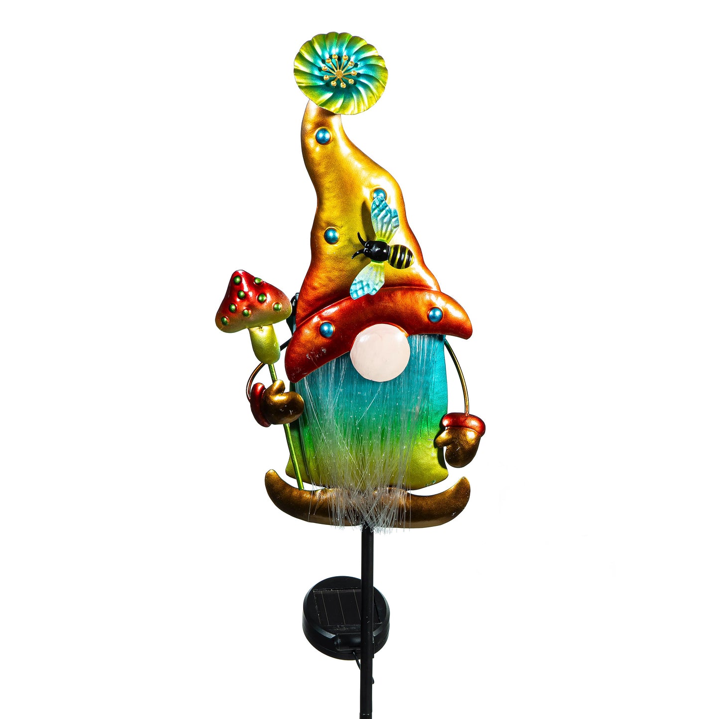 Welcome Gnome Solar Garden Stake