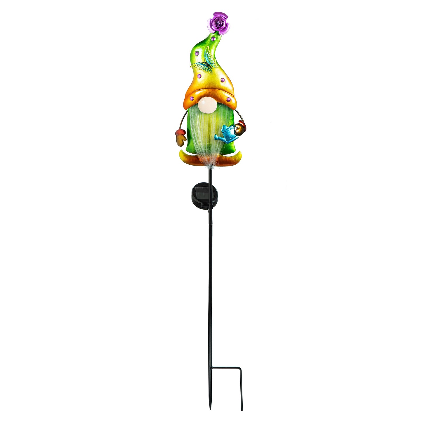 Welcome Gnome Solar Garden Stake