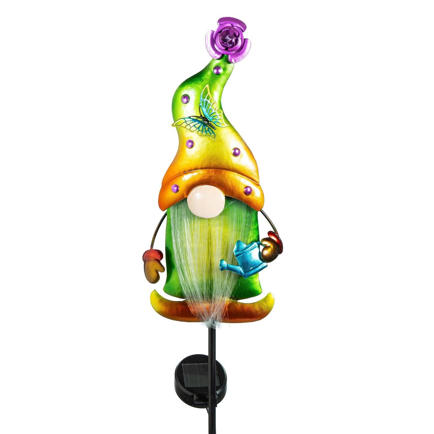 Welcome Gnome Solar Garden Stake