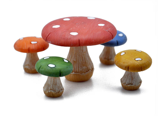 Mushroom 5 Piece Table Set