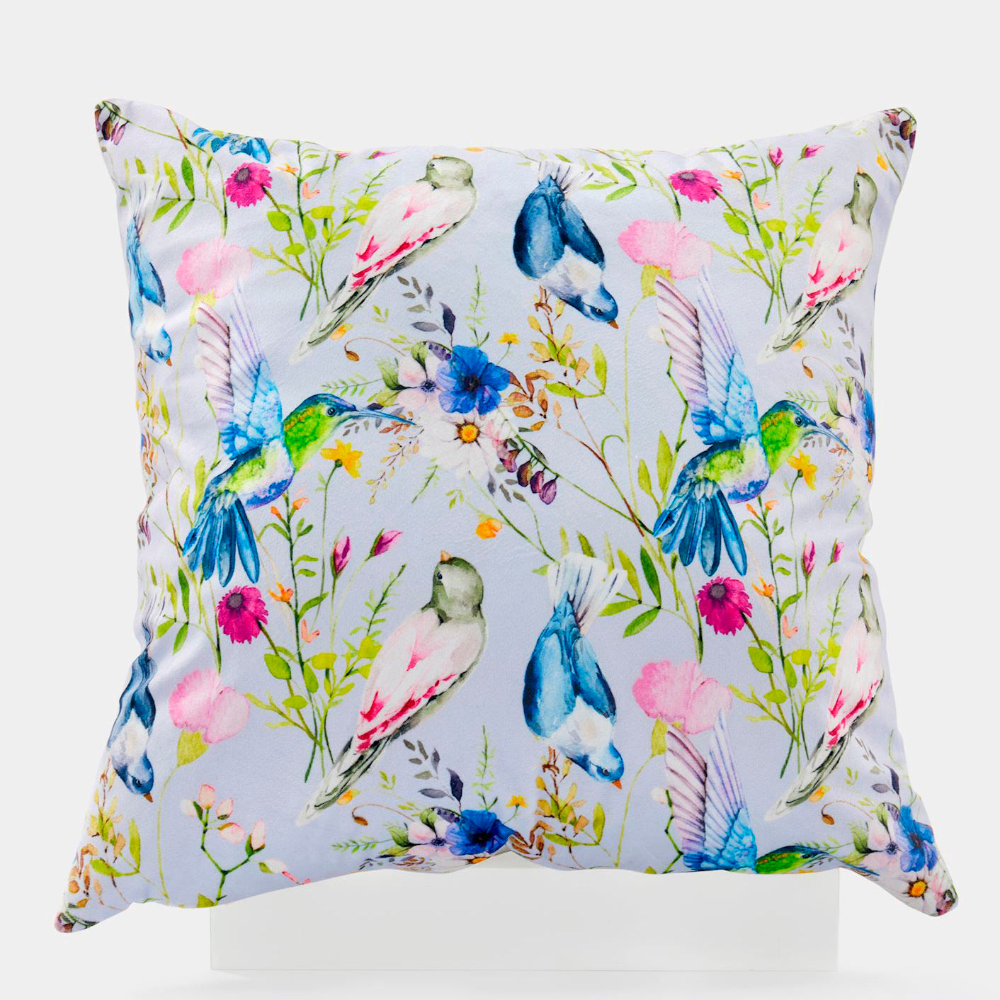 Double-Sided Hummingbird Pillow
