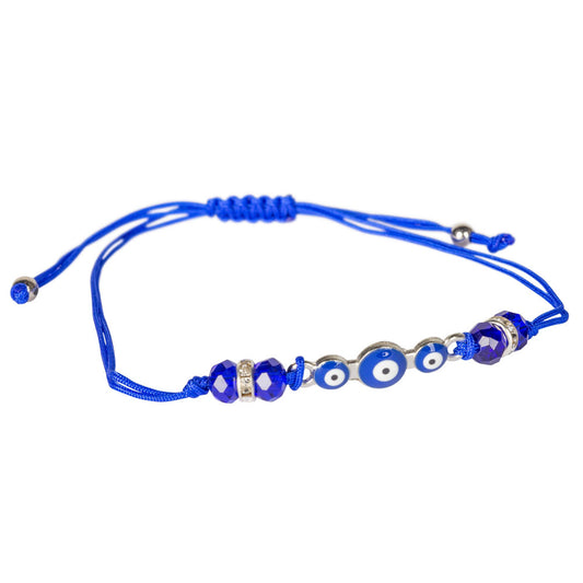 Adjustable Blue Evil Eye Bracelet