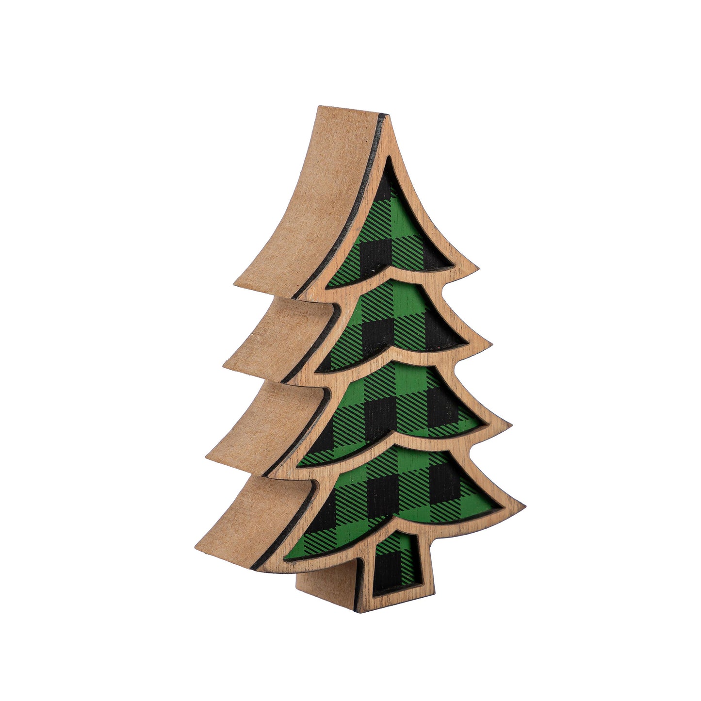 Buffalo Checkered Wooden Tree Décor