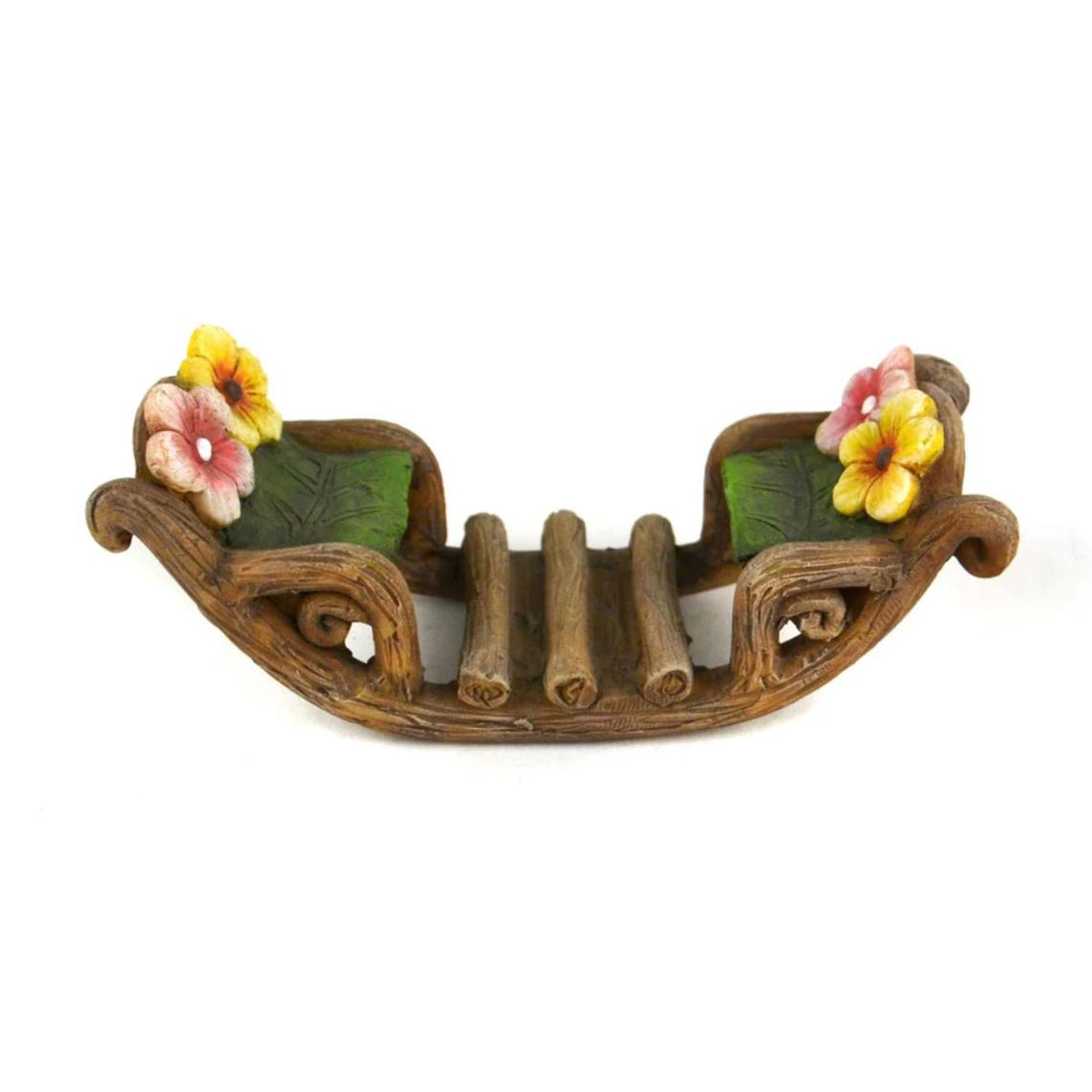 Double Wooden Bench Fairy Garden Miniature