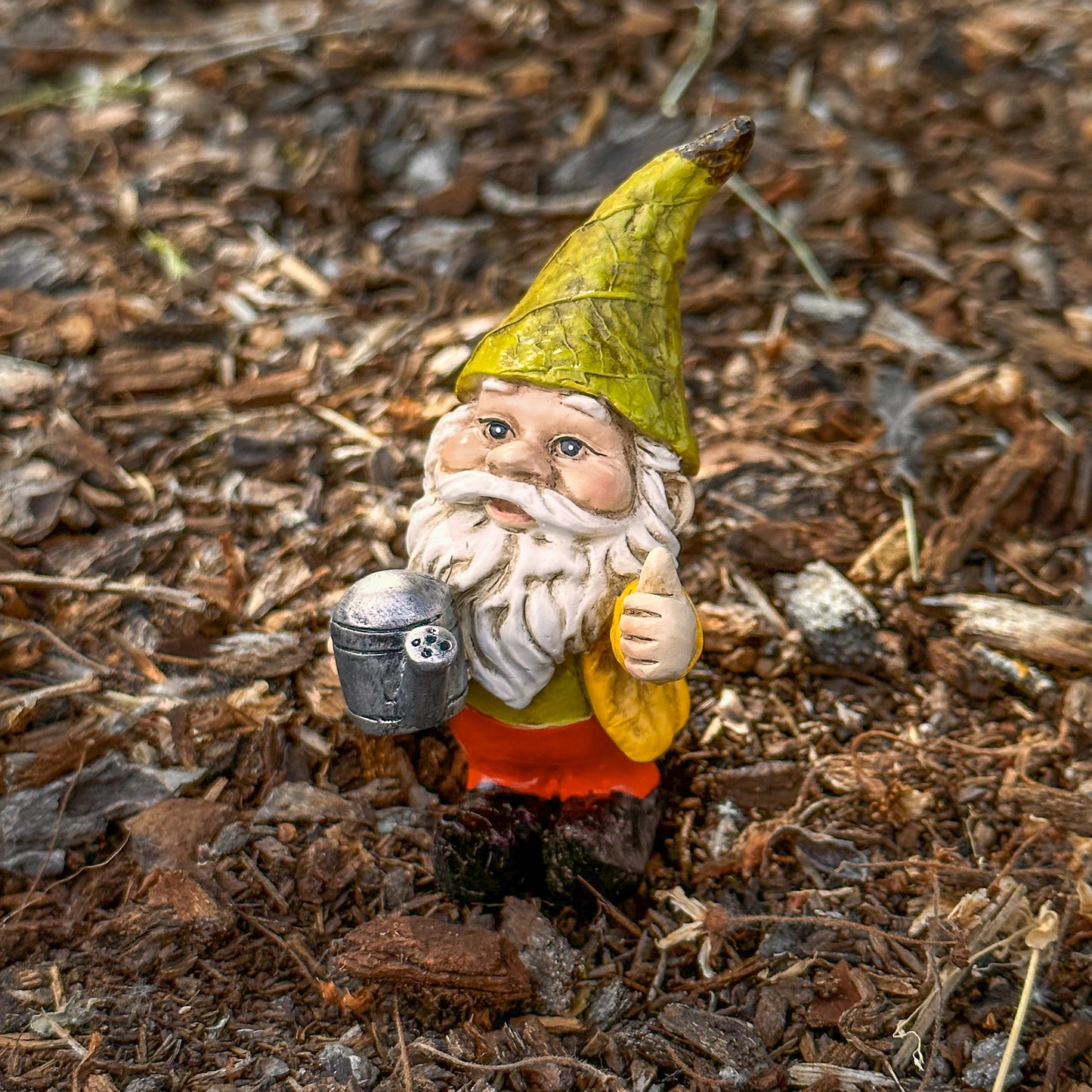 Gnome with Watering Can Garden Pick