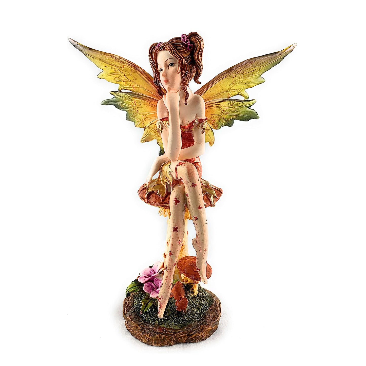 Gold Fairy with Translucent Wings Figurine