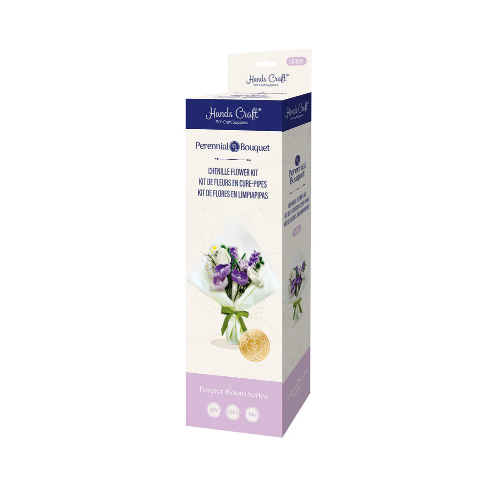 Chenille Purple Flower Bouquet Craft