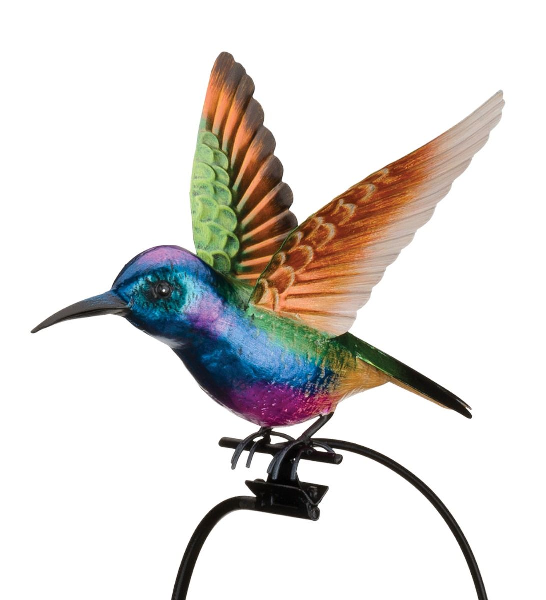 Hummingbird Rocker Garden Stake - Purple Coronet