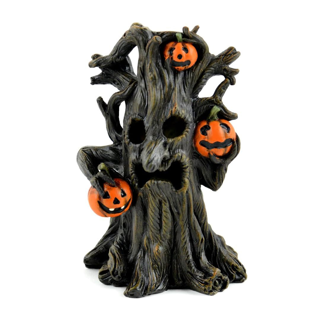 Miniature LED Spooky Tree holding jack-o-lanterns fairy garden miniature