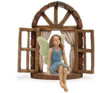 Window Seat Fairy - Miniature Fairy Garden Accessory