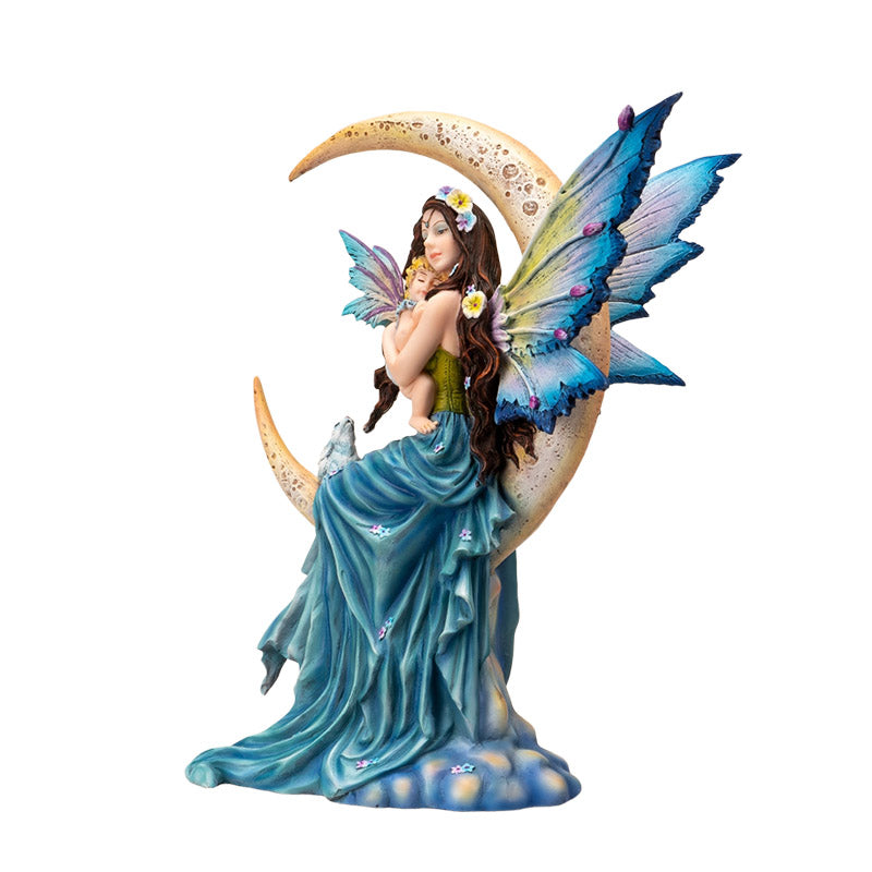 Moon Fairy and Daughter Figurine