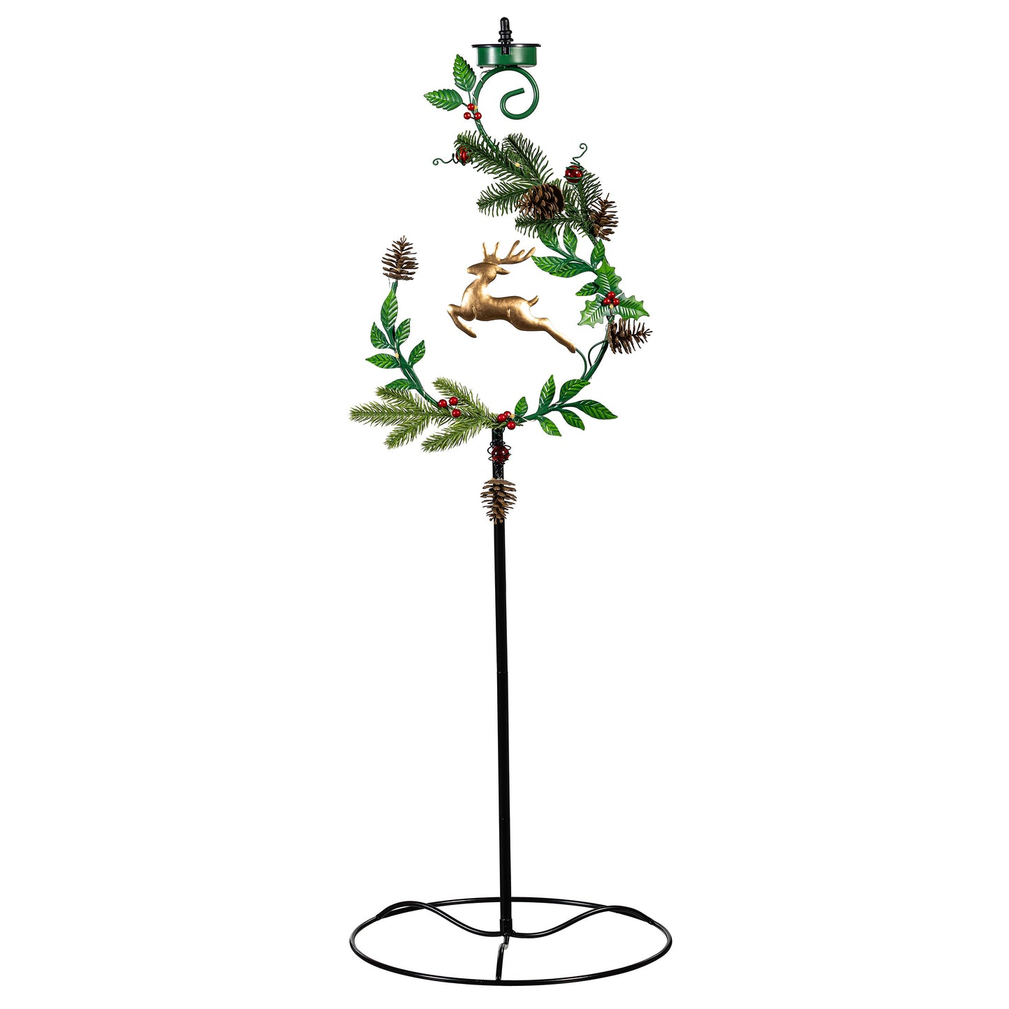 3-in-1 Reindeer Solar Garden Stake