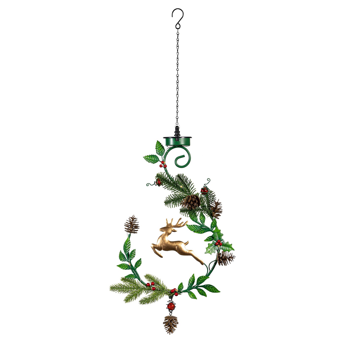 3-in-1 Reindeer Solar Garden Stake