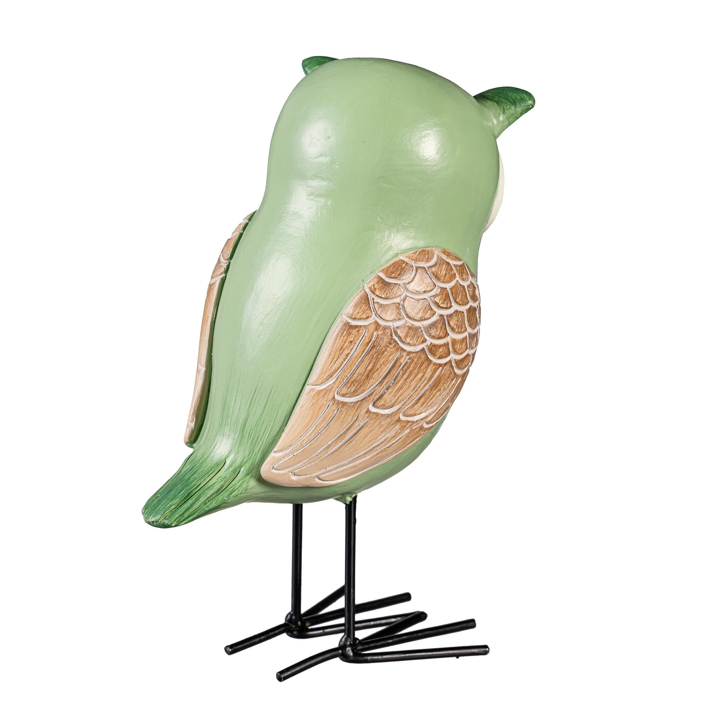 Green Winter Owl Statue