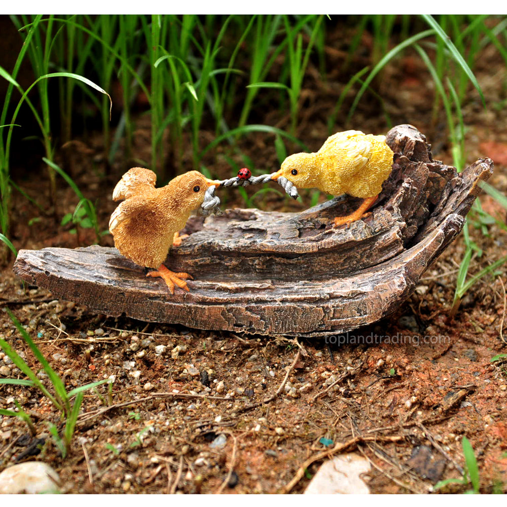 Tug-of-War Chicks Figurine
