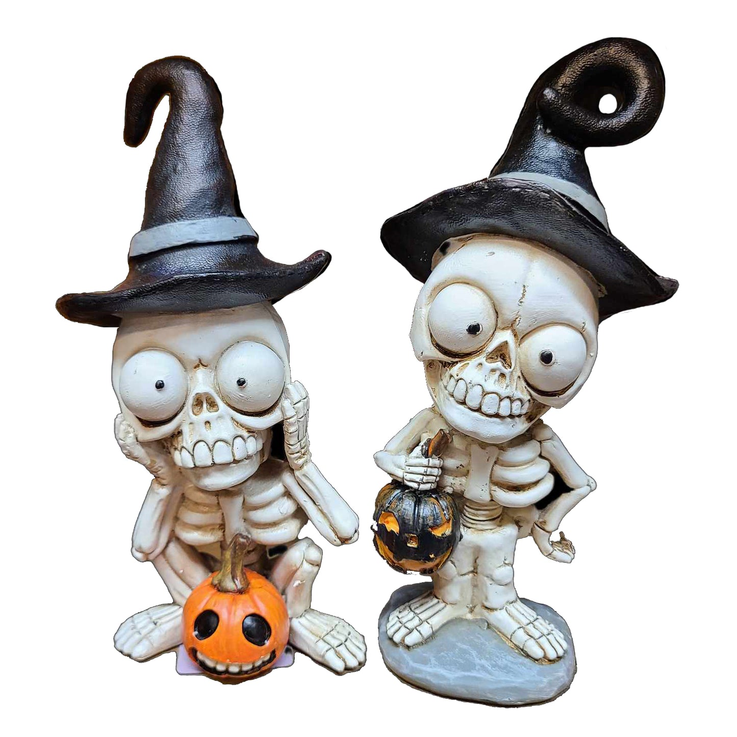 Witch Hat Skeleton Figurine
