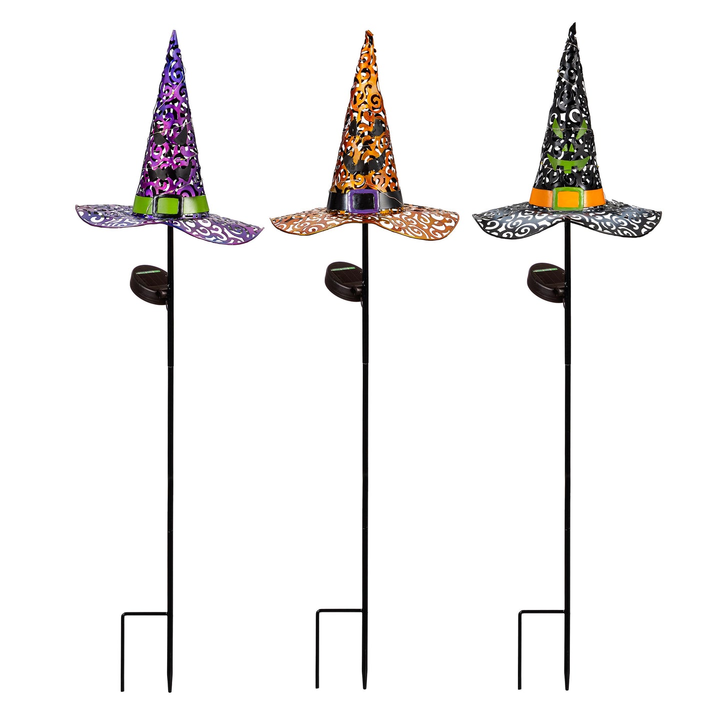 Witch Hat Solar Garden Stake