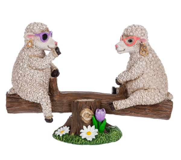 Talk to the Fluff Sheep on Seesaw Figurine