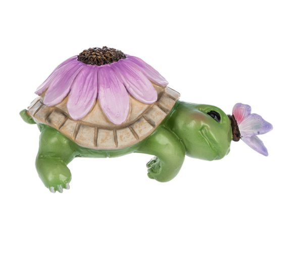 Floral Turtle Pot Percher