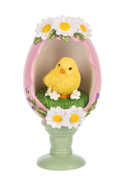 Panoramic Egg Figurine on Pedestal