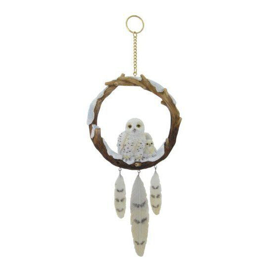 Snow Owl Dreamcatcher Garden Ornament