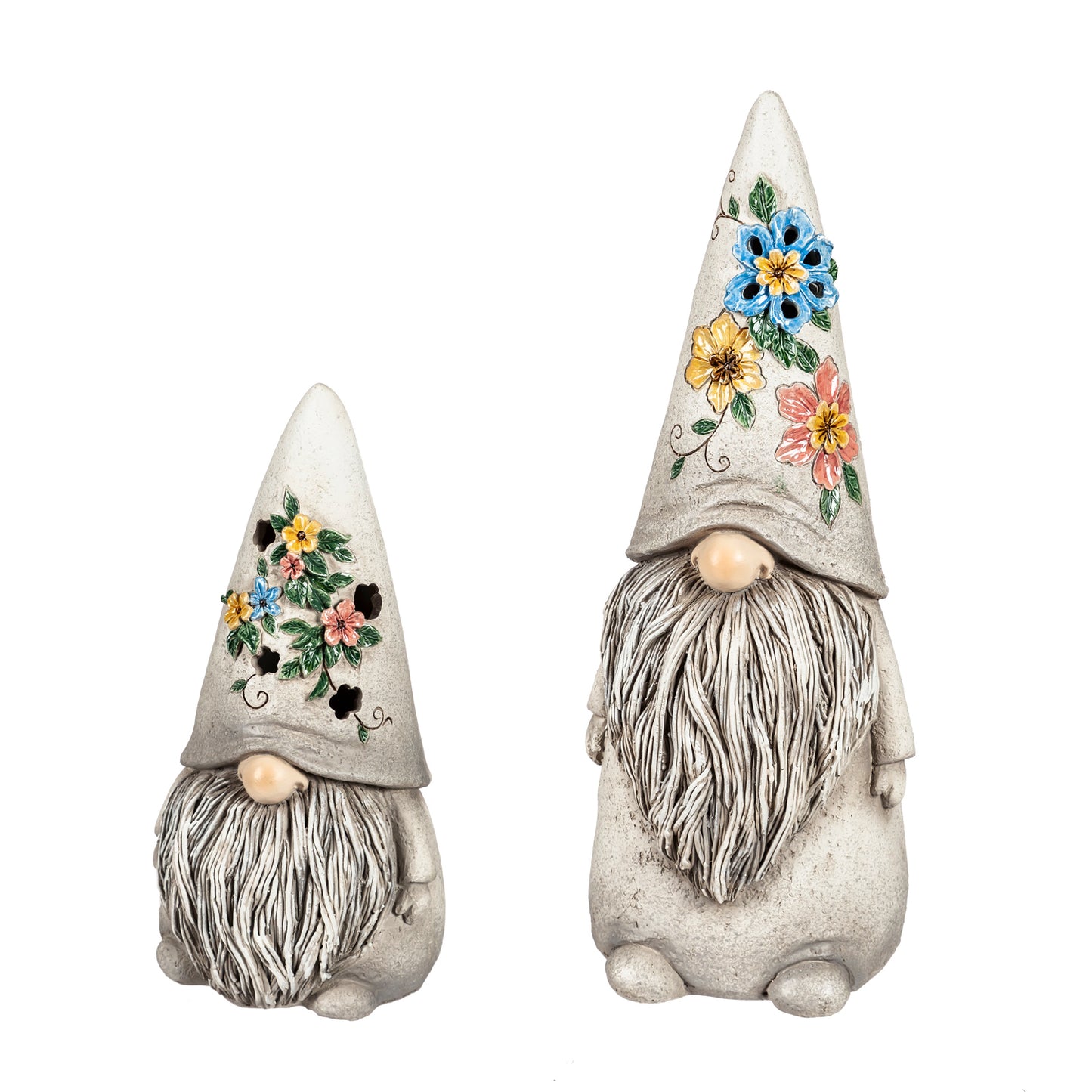 Floral LED Garden Gnome