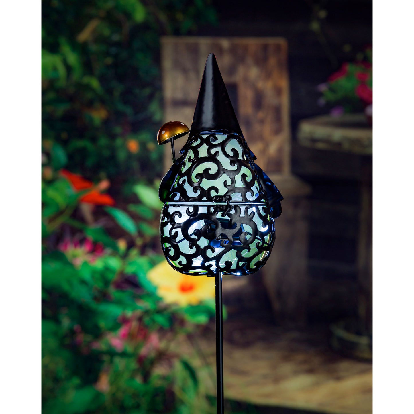 Gnome Secret Solar Garden Stake