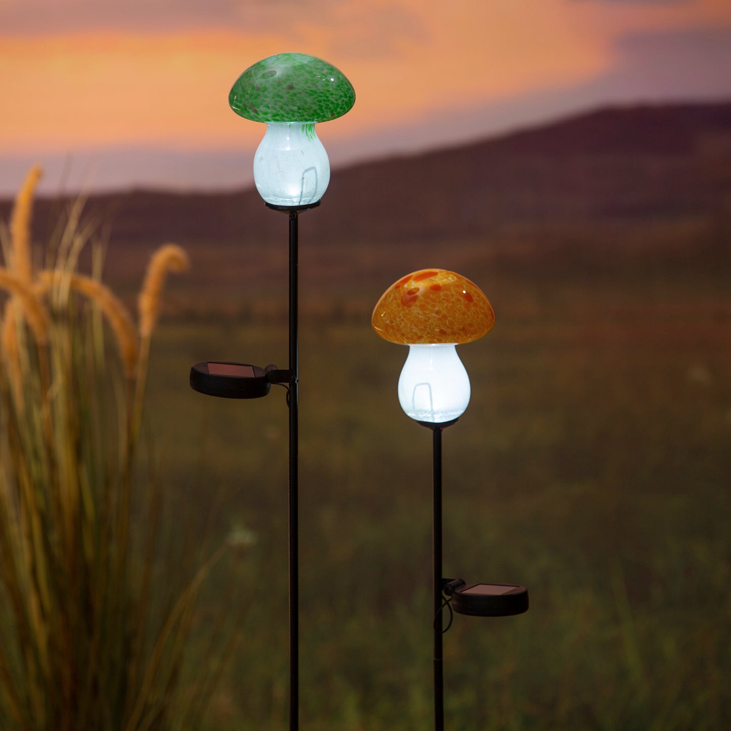 Mushroom Solar Garden Stake