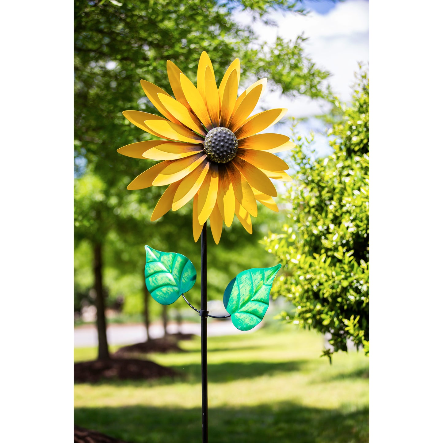 Sunflower Spinner Garden Stake