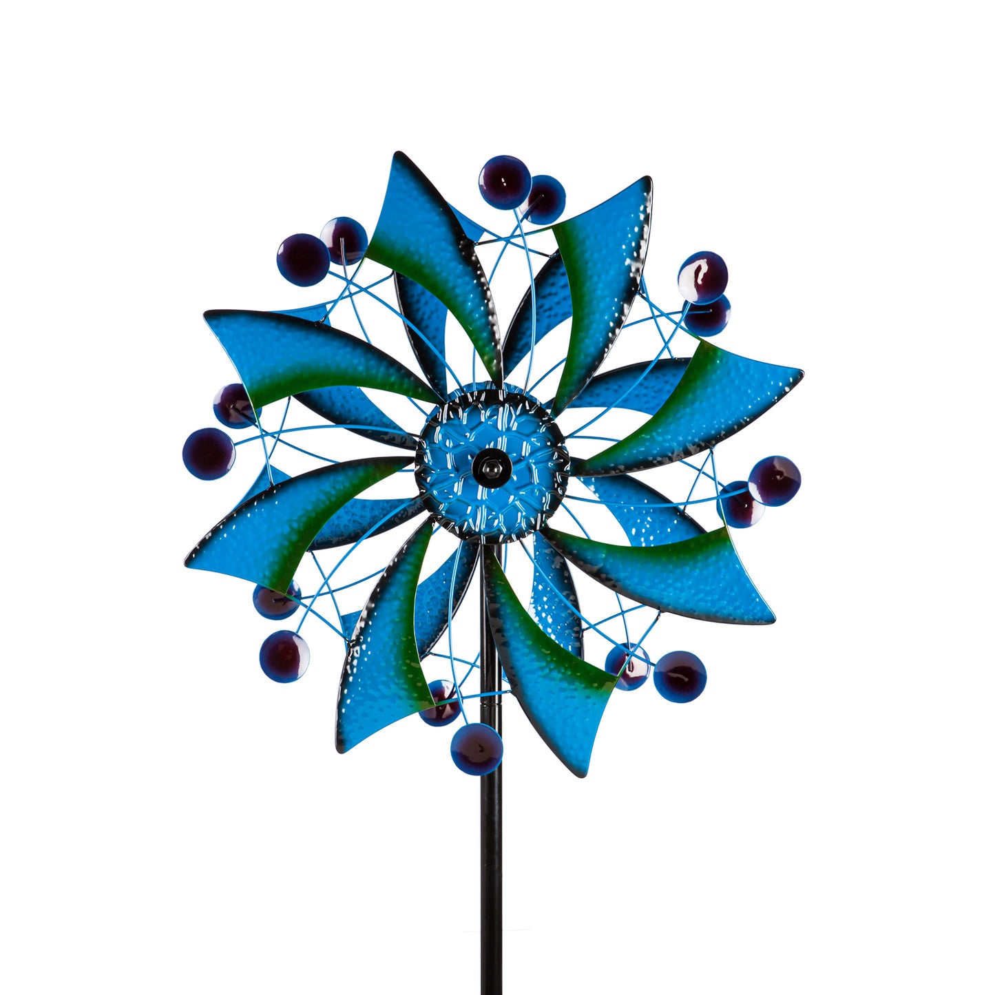 Cobalt Peaks Spinner Garden Stake