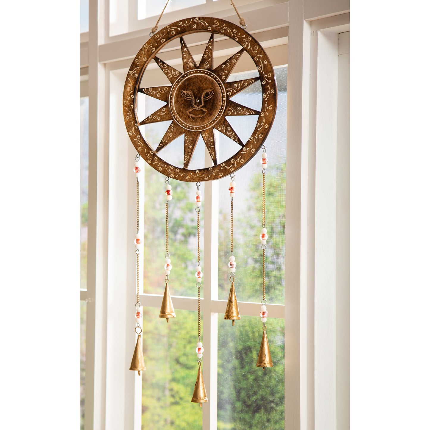Wooden Sun Garden Chime