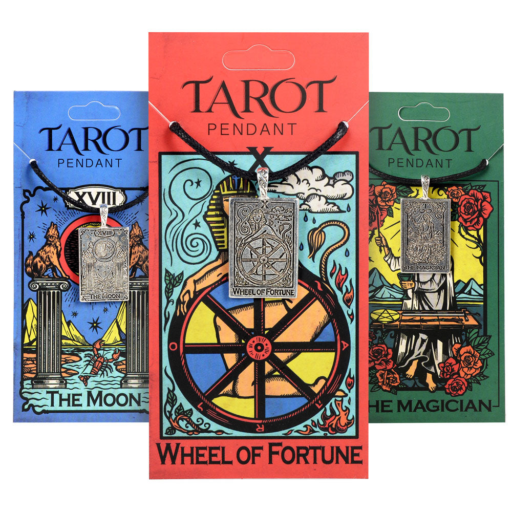 Zircon Tarot Cards Pendant Necklace For Women Mystery Card Amulet Magic  Talisman