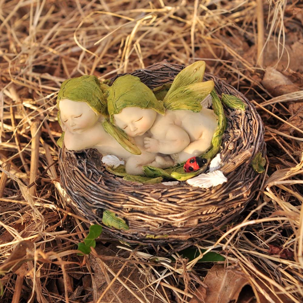 Twin Fairy Babies in Nest