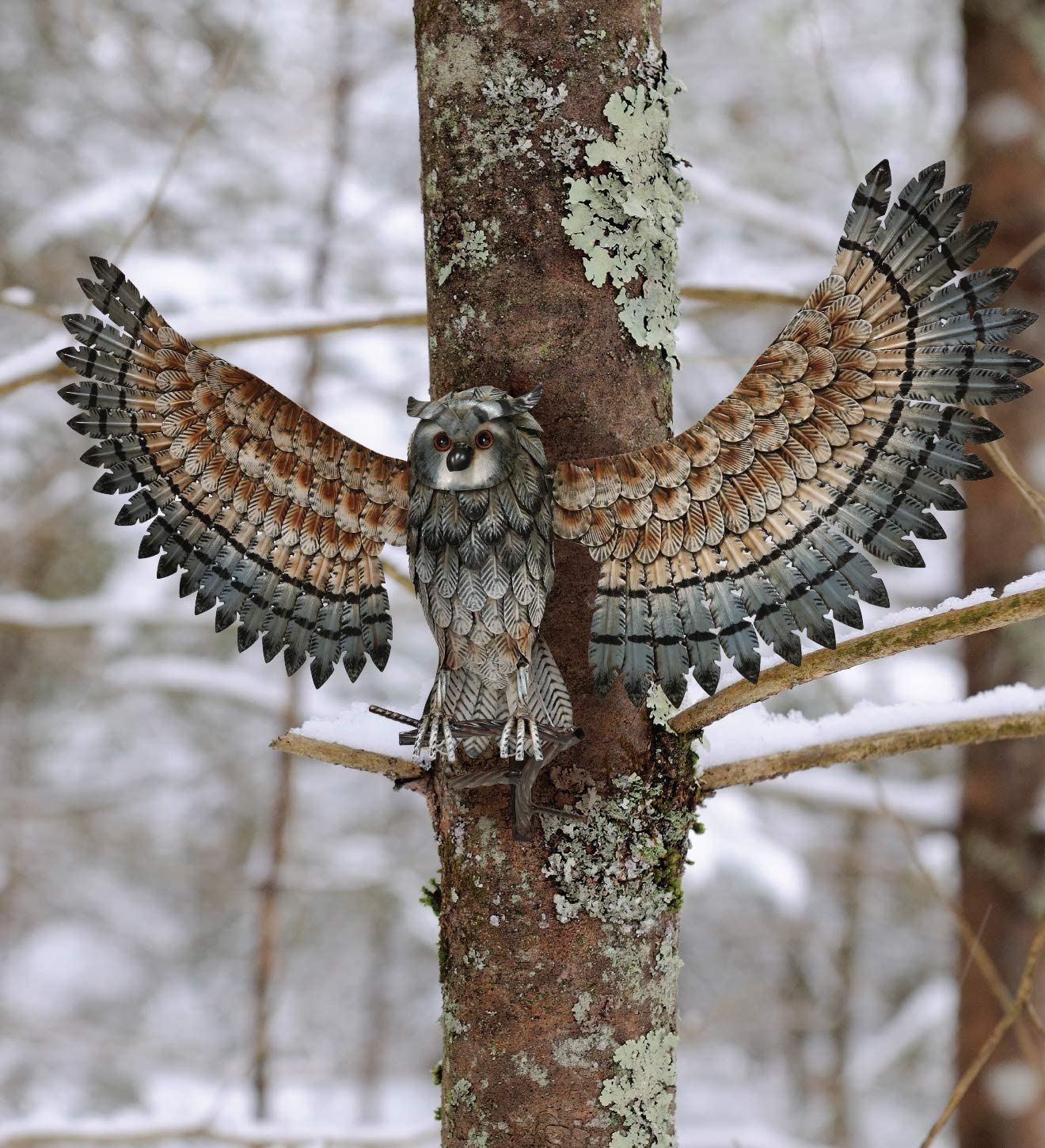 Metal Owl Décor Statue