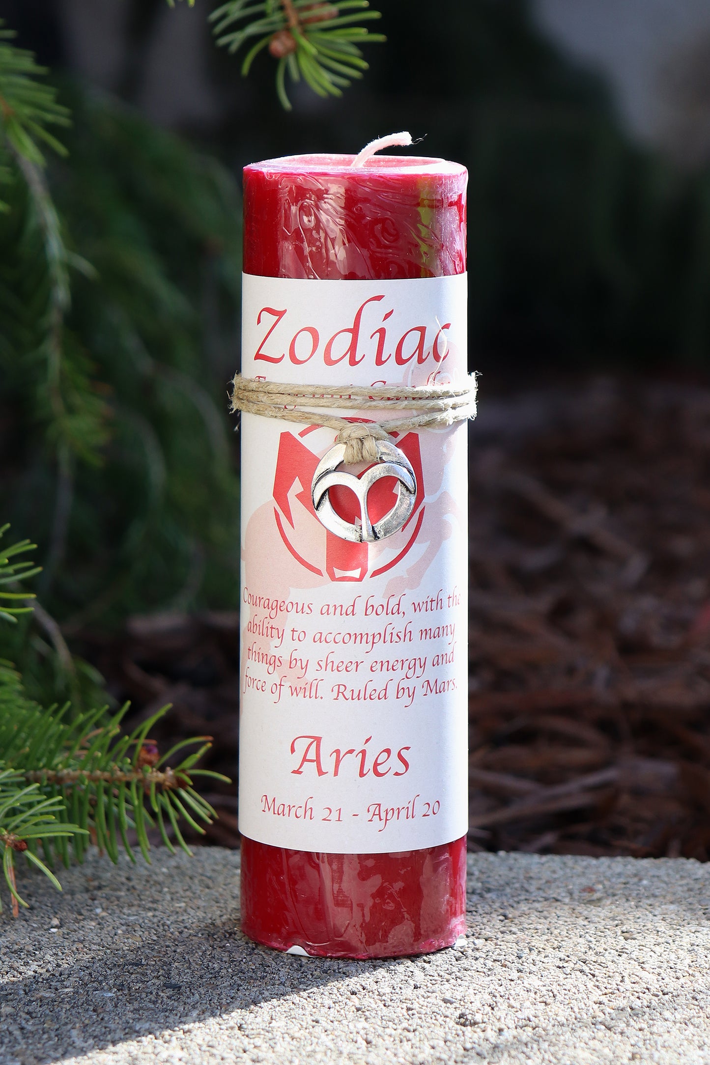 Aries Zodiac Pendant Candle