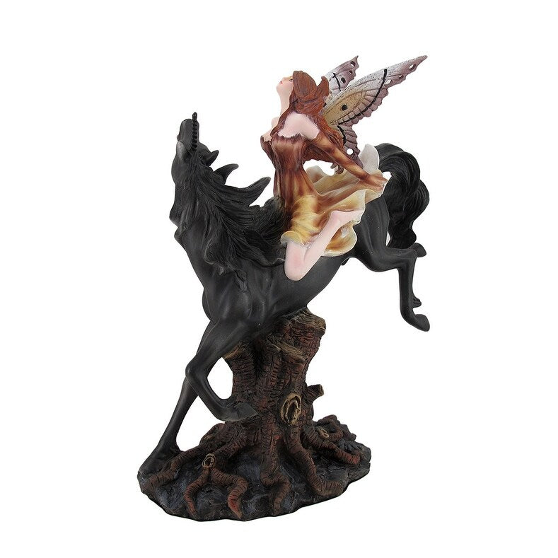 Autumnal Fairy on Black Unicorn