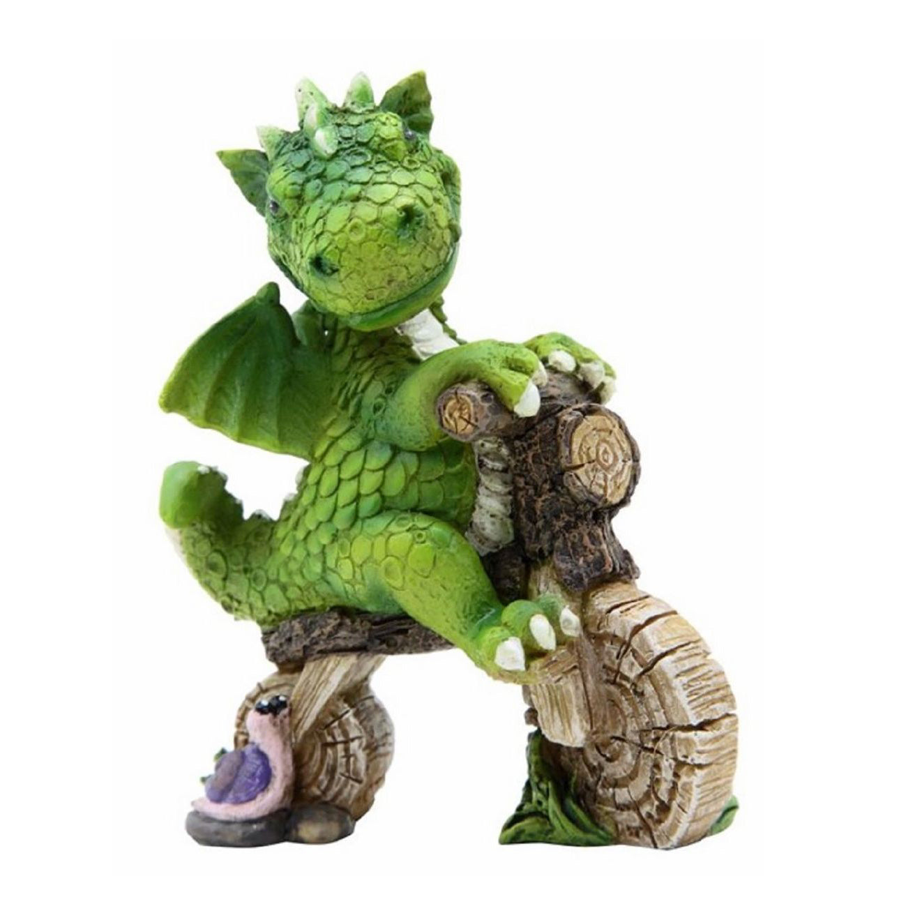 Biking Baby Dragon Figurine