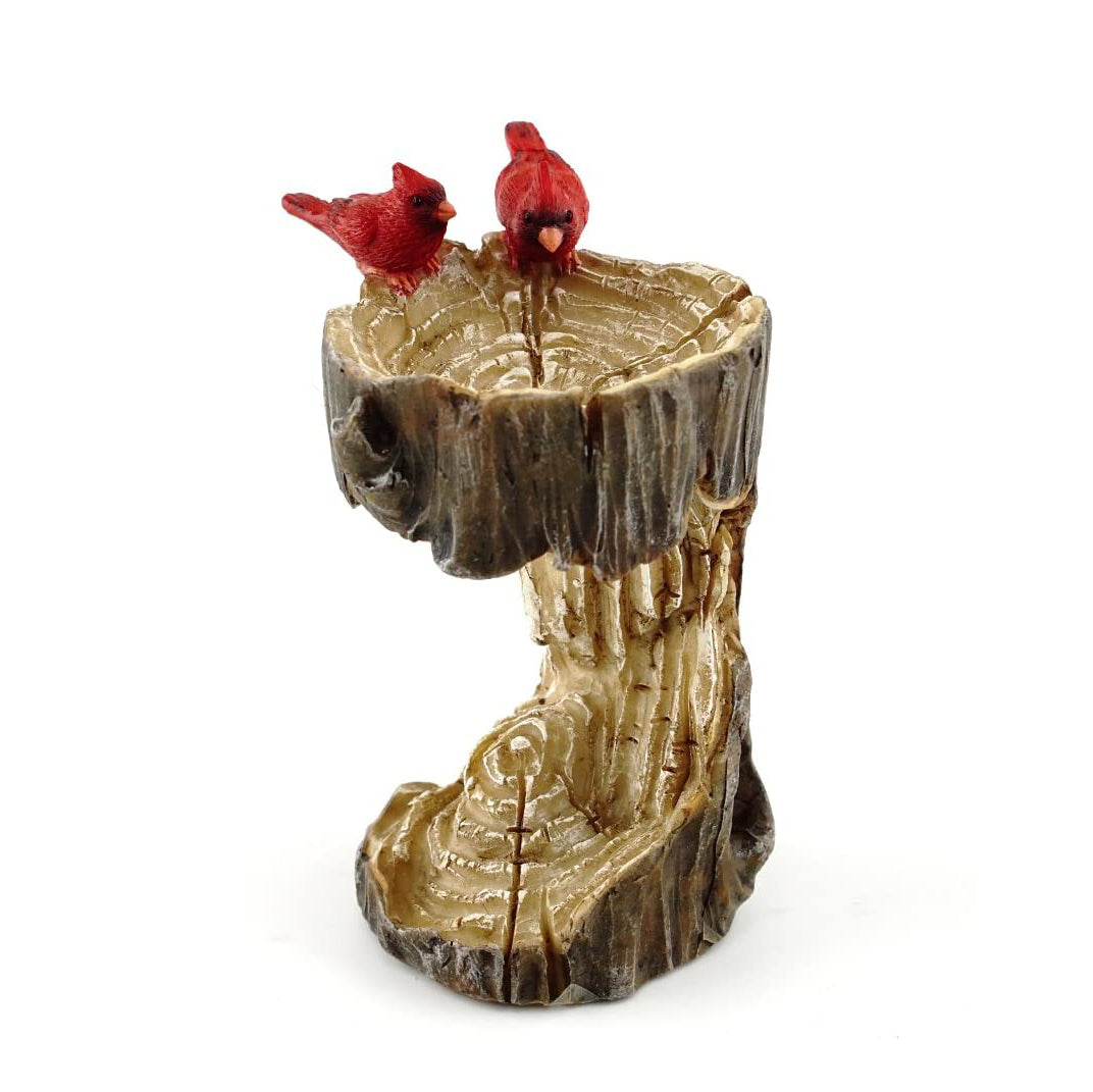 Cardinal Stump Bird Bath
