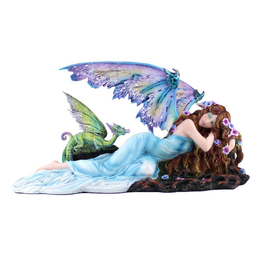 Dreaming Fairy with Dragon Figurine