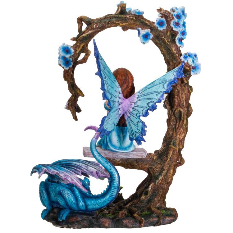 Fairy on Swing with Blue Dragon
