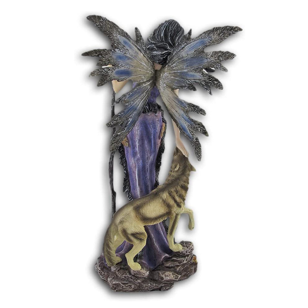 Fairy with Wolf Figurine