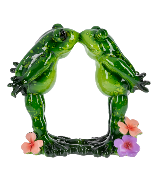 Kissing Frog Couple Figurine