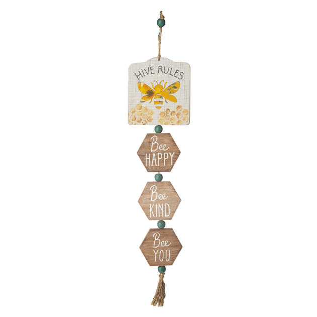 "Hive Rules" Wood Wall Décor