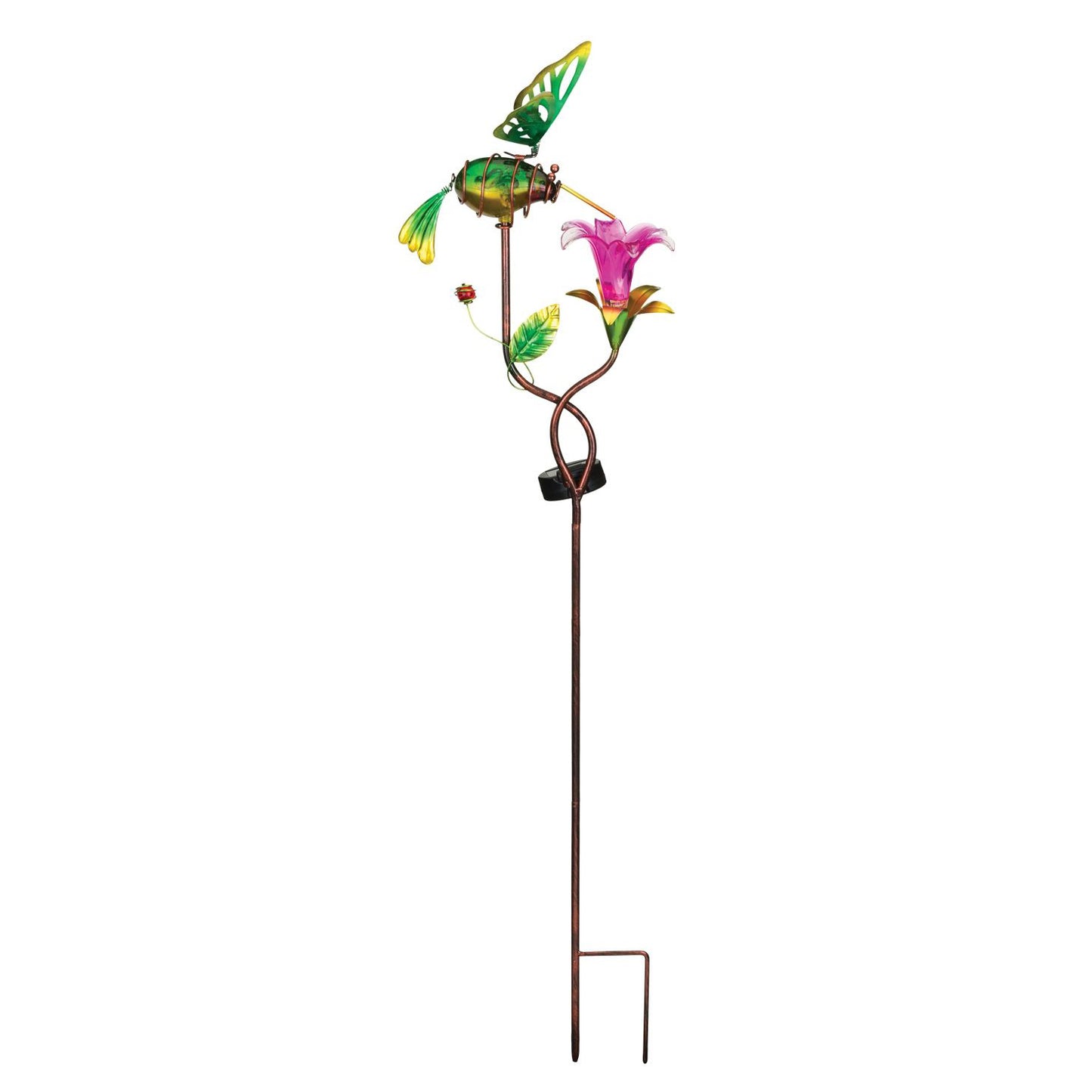 Hummingbird Solar Garden Stake