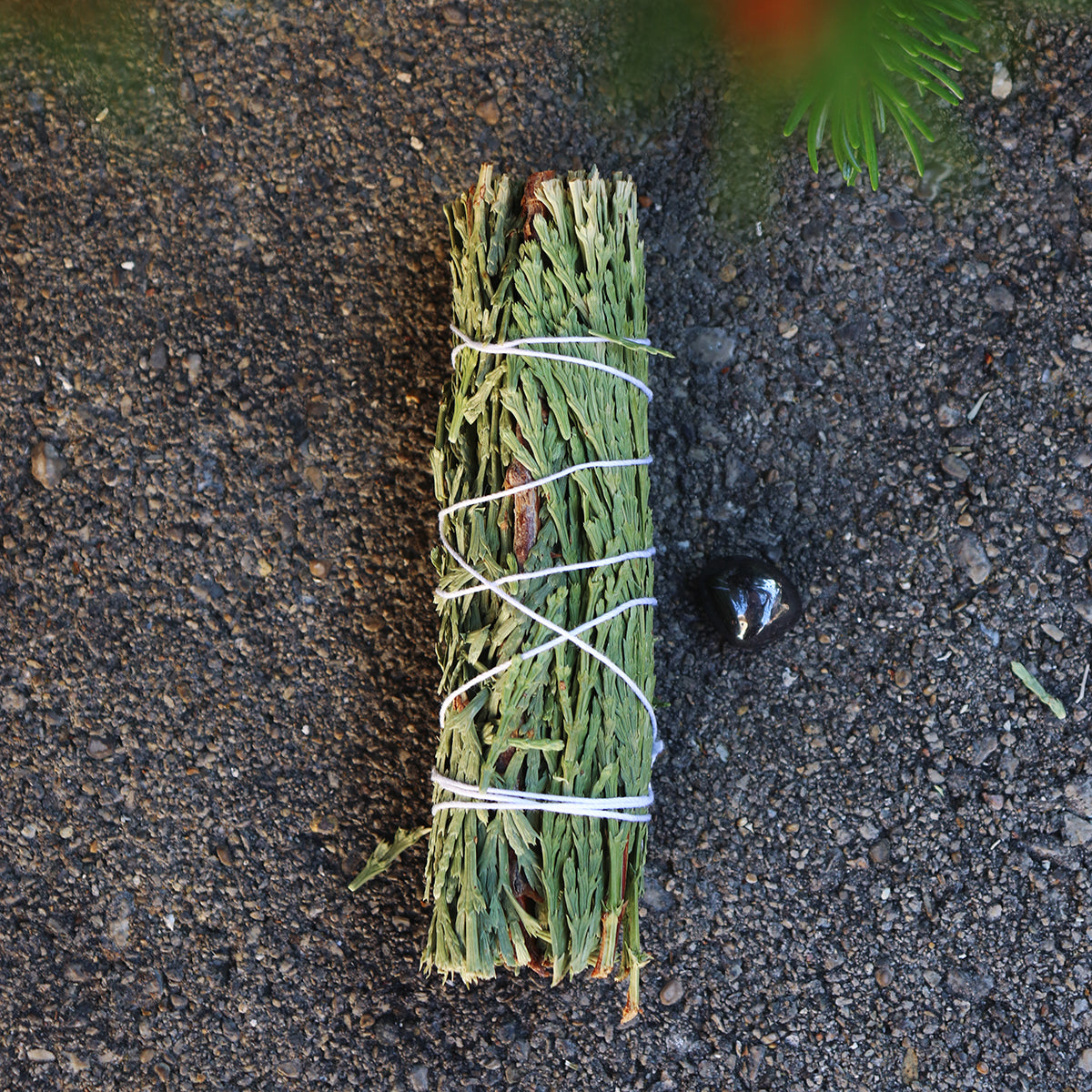 Cedar Smudge with Hematite Stone