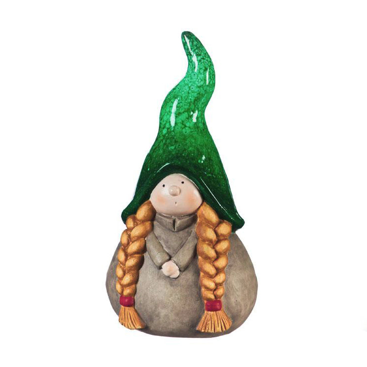Terracotta Ginger Gray Lady Garden Gnome