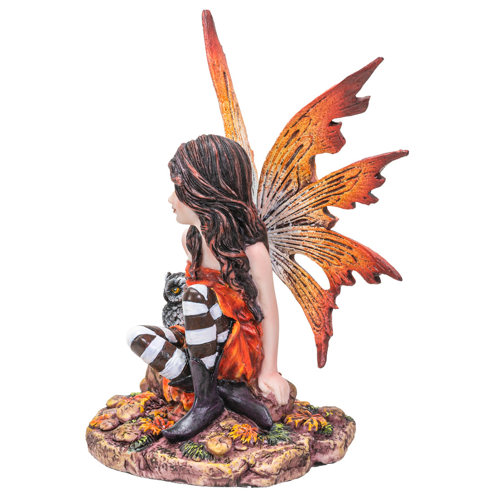 Autumn Fairy with Owl Figurine